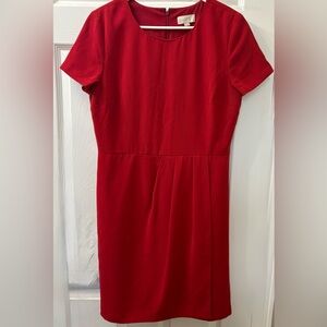 LOFT Vibrant Red Midi Dress